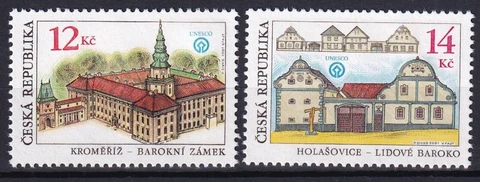 Czech Republic 2001 Architecture 2 MNH stamps Cover