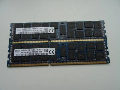 32 GB Hynix 2x 16GB DDR3-1866 PC3-14900R 2Rx4 HMT42GR7AFR4C-RD Reg. ECC RAM - Bild 1 von 2