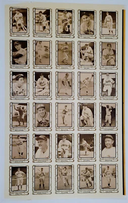 Hoja sin cortar Cramer Baseball Legends 1980 Babe Ruth Lou Gehrig Jackie Robinson Foto 1 de 4