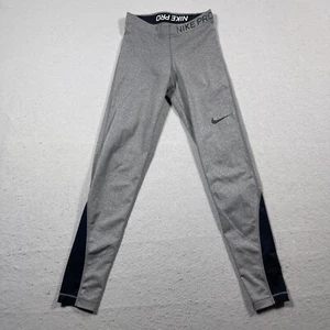 Nike Pro Dri-Fit Leggings Women Small Gray Compression Athletic Full Length - Picture 1 of 10