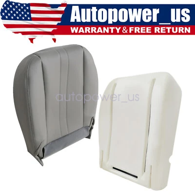 Driver Bottom Seat Cover Gray + Foam Cushion For 2003-2014 Chevy Express GMC Van - Image 1 of 4