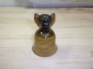 vintage avon dog head cloche smoke brown candel snuffer - Picture 1 of 11