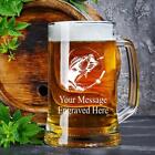 Personalised Fishing Engraved Pint Glass Beer Tankard Gift Golf Theme TNK-47