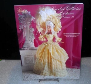 Paradise Crochet Collector Costume Pattern #28 Engilsh 1790 Fashion Doll 11-1/2" - Picture 1 of 3