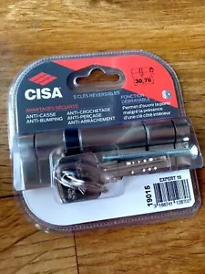Security Cylinder - 10 to 70 Multiple Sizes - CISA Double Entry Lock - Picture 1 of 3