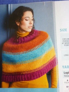 Capa simple pero bonita con patrón de tejido en 4 colores de lana Aran.- 3 tallas - Imagen 1 de 2