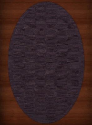 Purple Transitional Hand Hooked Waves Curves Blocks Area Rug Geometric DV9 - Image 1 of 2