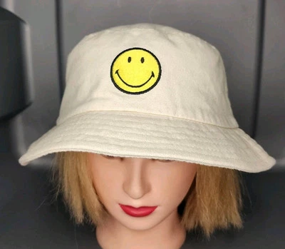 Смайлик оригиналы логотип ведро шляпа нашивка кремовый один размер подходит самый редкий Streetwear - Изображение 1 из 4