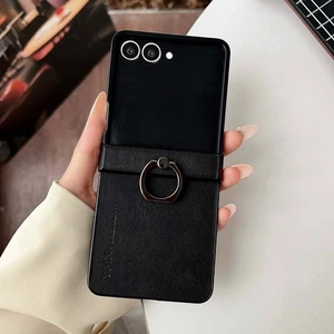 Funda de cuero con soporte de anillo para Motorola Razr 2025/60 Ultra/2024 Razr+ 2024/2023 - Imagen 1 de 29
