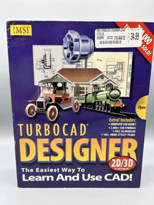 Vintage IMSI TurboCAD Designer 2D/3D V.3 for Windows BIG BOX - SEALED NEW - Picture 1 of 10