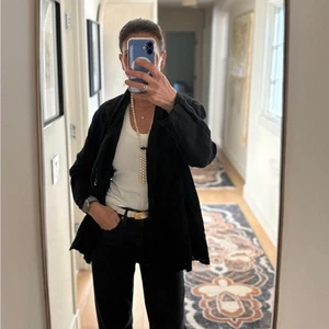 Blazer oversize in lino CP Shades nero taglia S - Foto 1 di 13