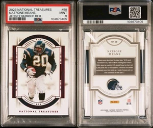 2023 Panini National Treasures - Natrone Means #58 Jersey Number Red /20 - Bild 1 von 1