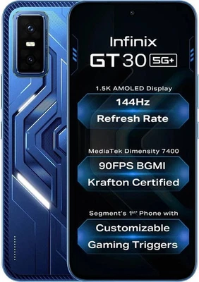 Infinix GT 30 5G+ (Blue 128GB 8GB RAM) Dimensity 7400 Processor Unlocked - Image 1 of 4