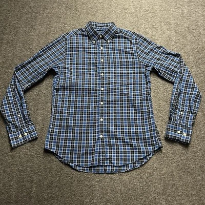 Camisa ajustada Gant Oxford para hombre mediana azul cuello de algodón a cuadros 39/40 15 3/4 Foto 1 de 4