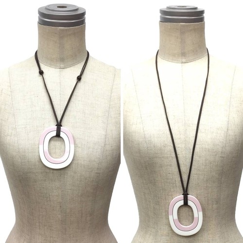 HERMÈS Collana Hermes Istmo Ism Blocco Colore Ciondolo Corno di Bufalo Lacca Cher