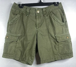 Pantalones Cortos Eddie Bauer Para Mujer Talla 2 Verde Ejército Carga Ripstop Militar Bolsillos a Presión - Imagen 1 de 15