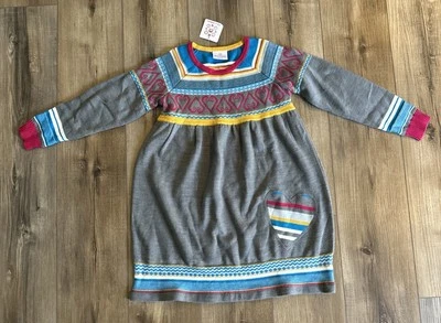 Vestido suéter Hanna Andersson feminino tamanho 130 8 mistura de lã manga longa NOVO - Imagem 1 de 4