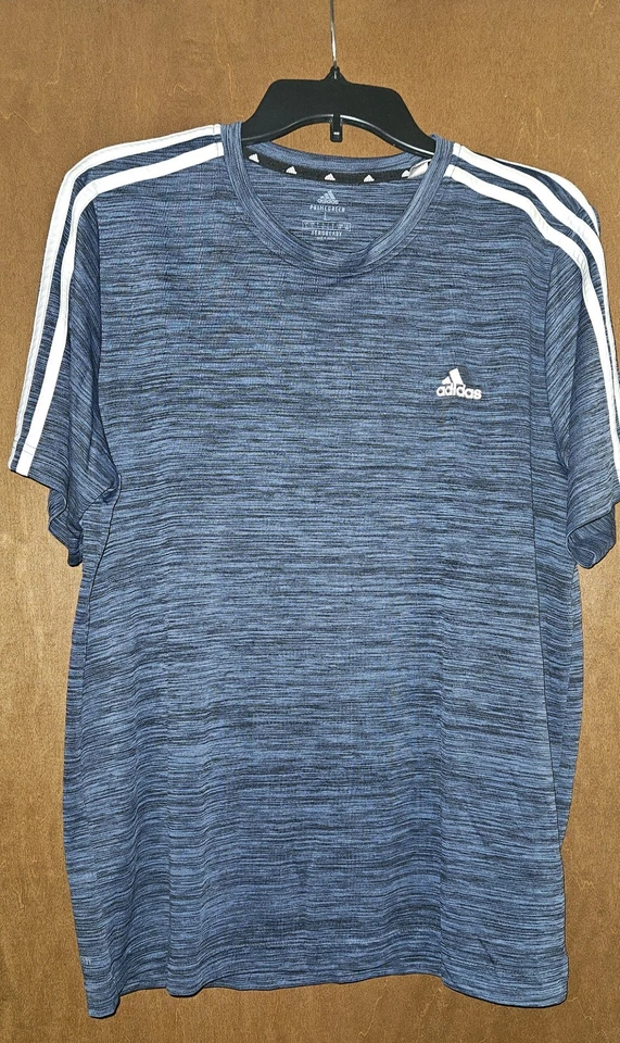 Camisa Adidas Primegreen Para Hombre L Azul Brezo Elastizada Rendimiento AeroReady Foto 1 de 1