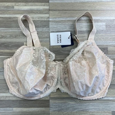 NWT Prima Donna Underwire Bra Gythia EU 90 H UK US 40 H New Lace Paisley - JL390 - Image 1 of 4