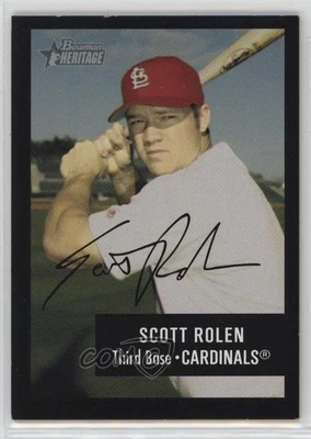 2003 Bowman Heritage Black Facsimile Signature Scott Rolen #112 HOF - Image 1 of 2