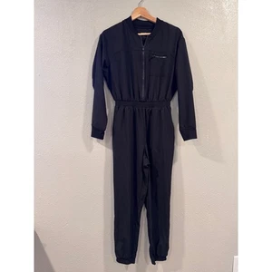 Old Navy Active Jumpsuit Womens XS Black StretchTech Zip Front Long Sleeve - Picture 1 of 5