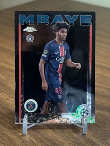 Ibrahim Mbaye 2024-25 Topps Chrome UEFA UCC #15 Black Starball /10 Rookie RC - Picture 1 of 2