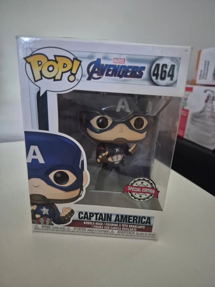 Cabeça bobble Avengers Captain America Pop vinil #464 "edição especial" - Imagem 1 de 4