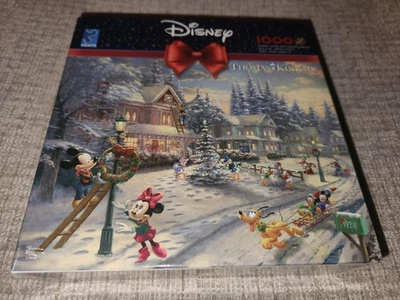 Mickey's Victorian Christmas Jigsaw Puzzle ❄️Thomas Kinkade❄️DISNEY❄️Ceaco New - Image 1 of 3