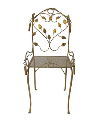 1930-е Винтажное Итальянское Кресло с Золотыми Кисточками и Листами - Изображение 1 из 4