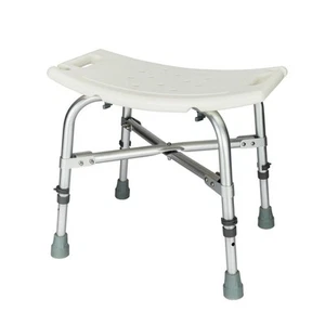Bath Bench Shower Stool Adjustable 6 Height No Back Medical Folding 450lb Strong - Picture 1 of 9