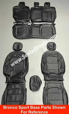 Capas de assento de couro preto para 2021-23 Ford Bronco Sport Base Badlands Big Bend - Imagem 1 de 4