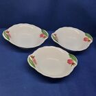 Vintage Canonsburg Pottery "American Beauty" Set/3 Lugged Cereal Bowls USA 