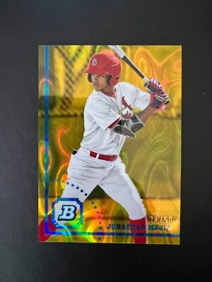 2022 Bowman Heritage Chrome Jonathan Mejia Rookie #150 Gold Refractor #d 28/50 - Image 1 of 2