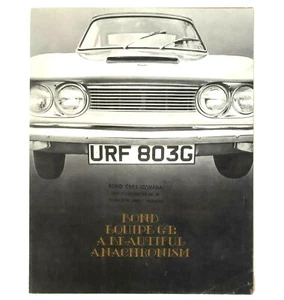 Bond Cars Equipe GT 1969 folleto de ventas convertible especificaciones fotos de colección - Imagen 1 de 7