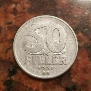 1967 HUNGARY 50 FILLER COIN - ALUMINUM - #7611 - Picture 1 of 2