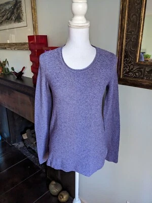 Sahalie Ws 小号纹理紫色套衫毛衣上衣长袖极简主义 149 — 第 1/4 张图片