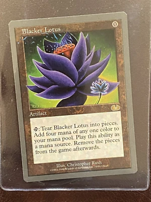 Blacker Lotus  X (1)  Unglued Beautiful EX/Near Mint (RG) 041325.0215 4RCards - Image 1 of 2