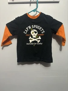 Cap'n Spooky Pirate Trick Or Treat Kids Long Sleeve T-shirt Halloween 24 Months - Picture 1 of 4