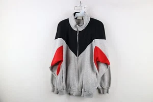 Vintage 90s Streetwear Mens XL Distressed Color Block Sweatshirt Jacket Swacket - Picture 1 of 14