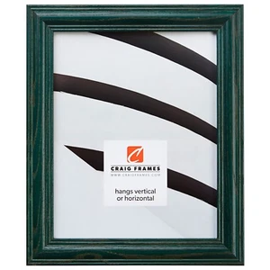 Craig Frames Wiltshire Ash 440, 1.25" Hunter Green Solid Hardwood Picture Frame - Picture 1 of 9