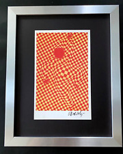 VICTOR VASARELY  PRINT FROM 1970 + SIGNED GEOMETRIC ABSTRACT +NEW FRAME 14x11in.
