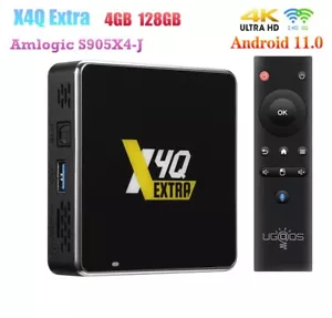 Ugoos X4Q Extra Android 11 TV Box S905X4-J 4G 128G 2.4G/5G WiFi 1000M 4K HDR Box - Picture 1 of 20