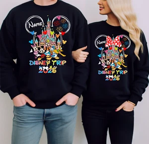Personalised Disney Trip 2025 Sweatshirt Mickey Mouse Minnie Mouse Sweatshirt - Picture 1 of 8