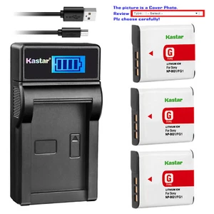 Kastar Battery LCD USB Charger for Sony NP-BG1 NP-FG1 Sony Cyber-shot DSC-W230 - Picture 1 of 11