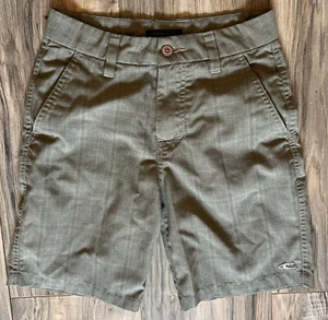 O’Neill Boys Brown Plaid Shorts Pockets Waist 23” Walking Bermuda Surf Skate - Picture 1 of 3