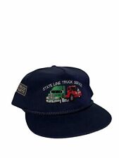 Vintage 80’s State Line Truck Service Navy Blue Snapback Trucker Hat