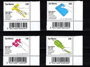 SAN MARINO 2007 BRUNO MUNARI con codice a barre MNH** - Bild 1 von 1