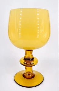 Vintage Empoli Estuche Vidrio Miel Ámbar Amarillo Cáliz Brandy Snifter  - Imagen 1 de 12