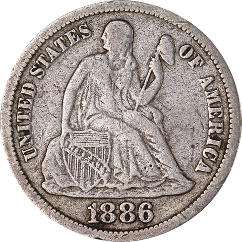 1886-P Seated Liberty Dime Great Deals From The Executive Coin Company Cover