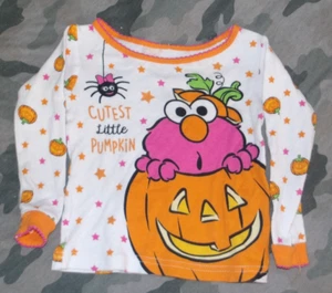 Sesame Street Girls 18 M Elmo Longsleeve Pajama Halloween Shirt - Picture 1 of 1